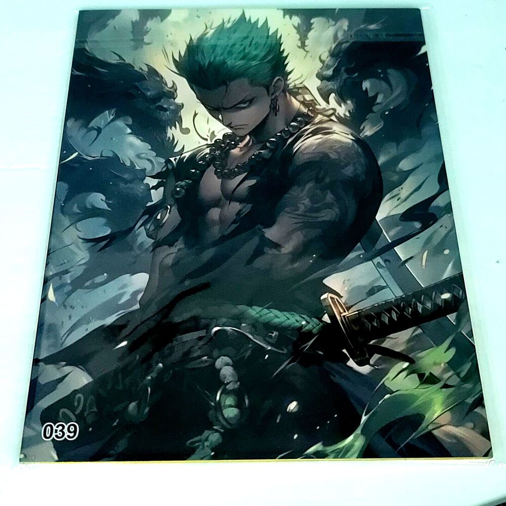 Sanji Zoro One Piece #039 Double-sided Art Board Size A4 8" x 11" Waifu Card